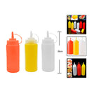 Pack 3 Dispensadores Salsa Ketchup Mostaza Mayo - Plastico Rojo