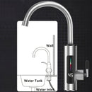Llave Grifo Agua Caliente Eléctrico Para Lavaplatos Color Pl Acabado Brillante Color Plateado