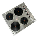 Encimera Eléctrica 4 Platos Acero Inoxidable Empotrable Plateado 0063