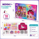 Set Belleza Infantil Theck Con Maleta Unicornio 18 Pzs