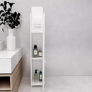 Mueble Organizador De Baño Thek De Mdf Blanco Con Puertas Y Estantes