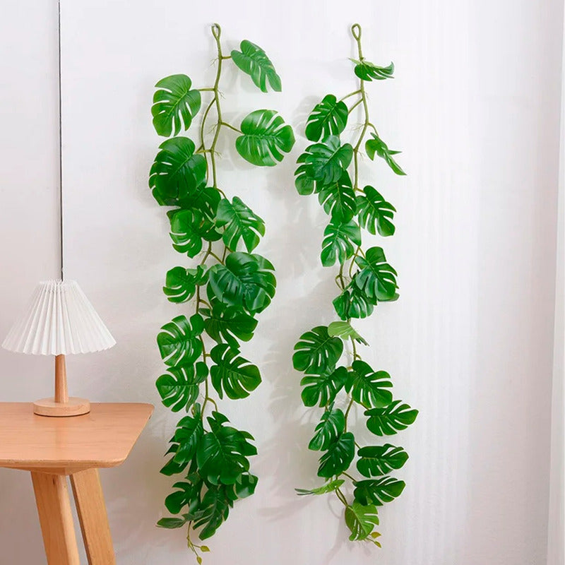 Guirnalda Monstera Decoración Palmera Tropical Colgante