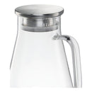 Jarra De Cristal Para Servir Jugo Agua Tapa Acero Inoxidable Transparente