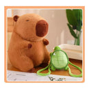 Juguetes De Peluche De Capibara Y Mochilas Pequeñas Con Forma De Tortuga Marrón Claro