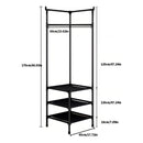 Perchero Closet Estante Esquinero Organizador Colgador Ropa Negro