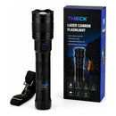 Linterna Led Theck Xy6099 Recargable Zoom De Largo Alcance Blanco Negro