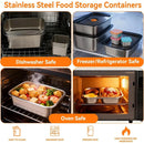 X2 Recipiente Hermético 1.8l Acero Inoxidable Lunch Box Coci