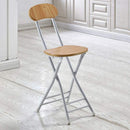 Silla Taburete Simil Madera Plegable 70x34cm Laqueado Marrón