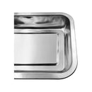 X6 Bandeja Fuente Rectangular Acero Inoxidable 32x22x4.8cm