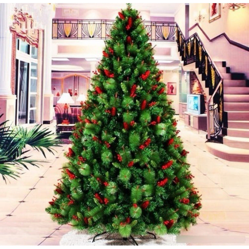 Adornos De Navidad Bayas Rojas Pack  X6