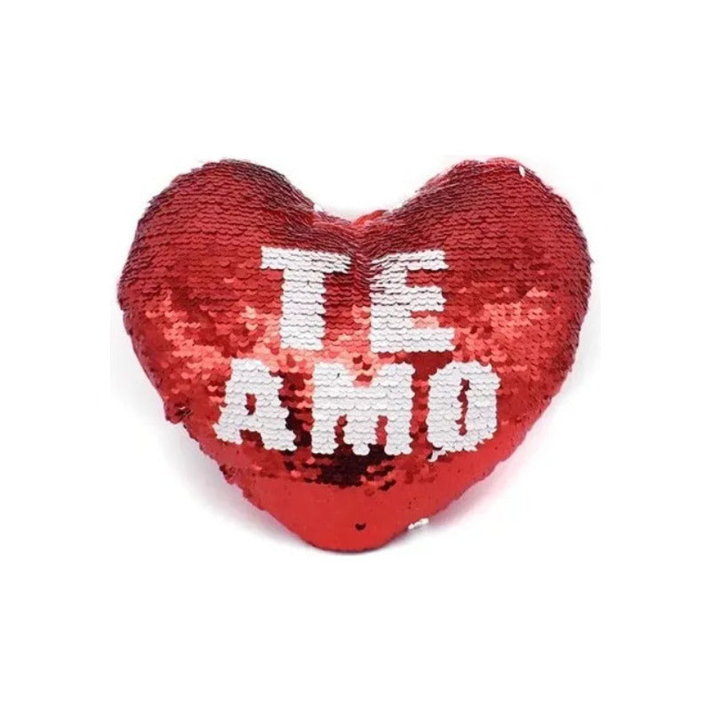 Cojín De Lentejuelas Amor Amistad Te Amo Dia Del Amor
