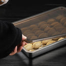 Bandeja Hermética 3.2l Acero Inoxidable Rectangular Cocina Plateado