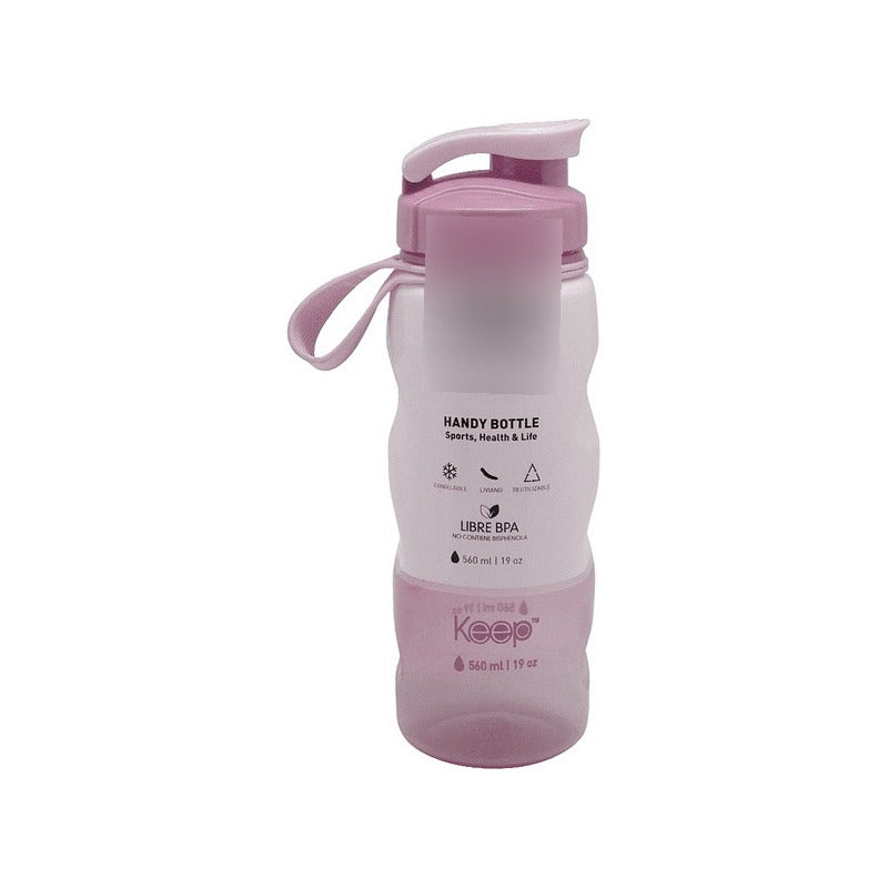 Botella Sport 800ml Colores Keep Gimnasio Gym Deporte Color Violeta