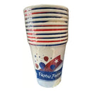 Pack 10 Vasos Cartón Desechables Dieciochero Fiestas Patrias Azar