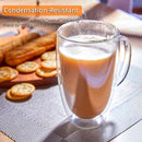 Pack 2 Tazas Doble Pared Ecodeco Vidrio Borosilicato 450ml Café Transparente