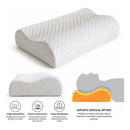 Almohada Viscoelástica Ergonómica Anti Dolor Cuello Blanco