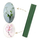 Pack 70 Tallos Sin Hojas Para Flores Artificiales Bricolage Verde