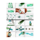 Set Extrusor Para Fondant 20 Discos Molde Acero Inoxidable Verde