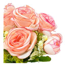 Ramo Rosas Peonias Flores Artificiales Decoración