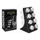 Especiero Theck 8 Frascos De Vidrio Con Soporte Negro Negro