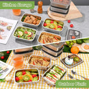 X3 Recipientes Herméticos Acero Inoxidable 1.9l Cocina