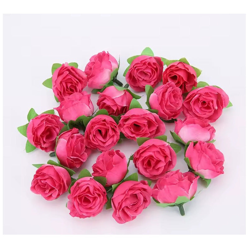 100 Piezas Cabeza De Rosas Flores Artificiales Rositas Minis