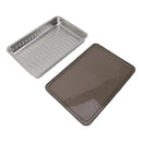Bandeja Hermética 3.2l Acero Inoxidable Rectangular Cocina Plateado