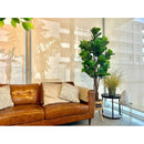 Ficus Planta Artificial Flor Arbusto De Interior Arbol 150m Verde Oscuro