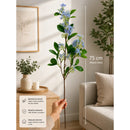 Rama De Lilo Artificial Azul 75 Cm Flor Decorativa Silvestre Azul Claro