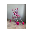 Coche Juguete Rosa Sm Plegable Metal Ruedas Luminosas Diseño Grande