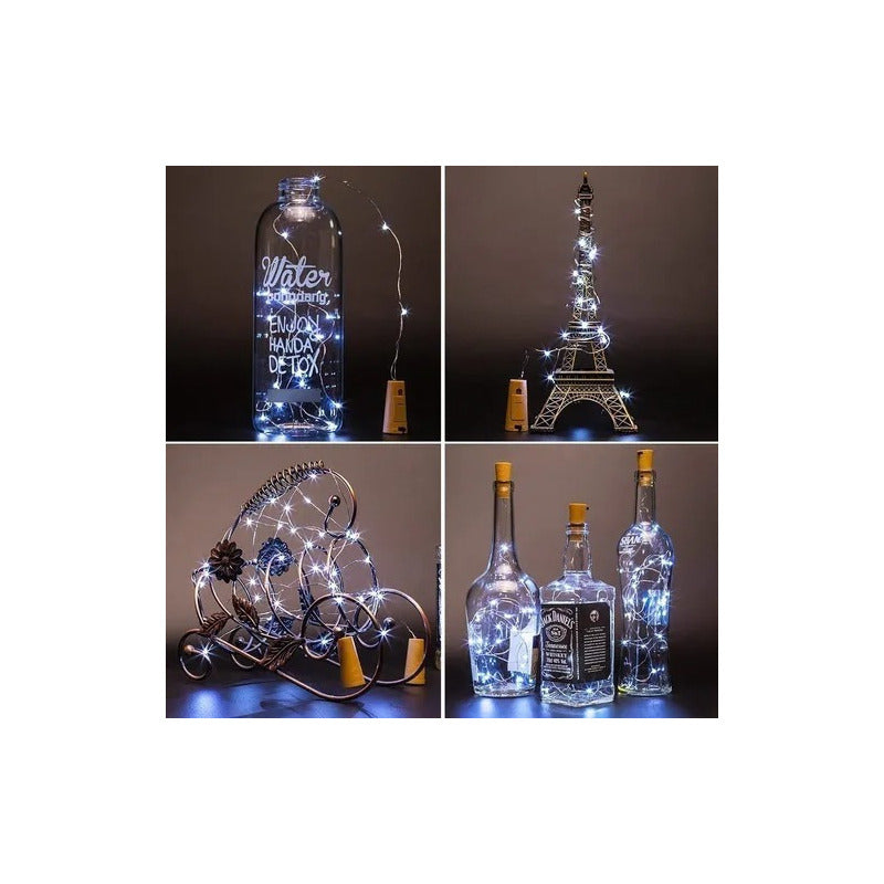 Luces Hada Corcho Alambre Micro Led Boda Decoración