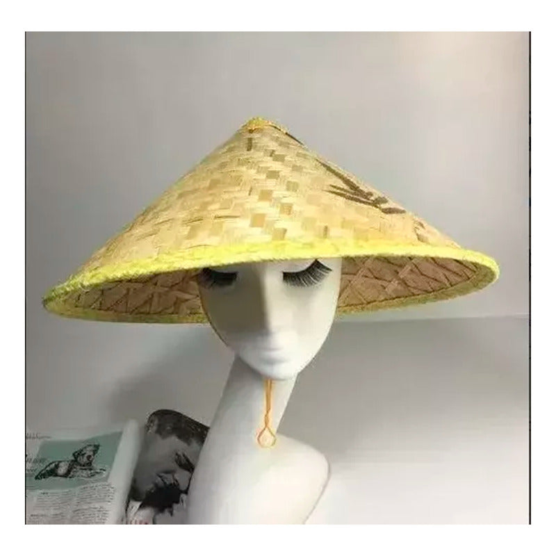 Sombrero Gorro Tradicional De Bambu Chino Dragon Guerrero