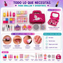 Set Belleza Infantil Theck Con Maleta Unicornio 18 Pzs