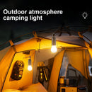X4 Lampara Solar Usb Camping Ampolleta Led Recargable Negro