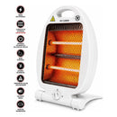 Calefactor Eléctrico Portátil 2 Tubos 800w Quartz Blanco