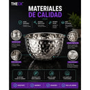Bowl Acero Inoxidable Martillado Theck 21x13 Cocina Premium Plateado