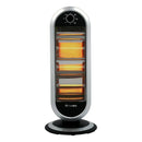 Estufa Halógena Oscilante 1200w 3 Niveles De Calor Gris