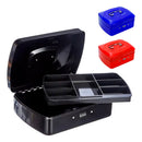 Caja Fuerte Metálica Acero Inoxidable Negro Con Llave Para Dinero Negro-269003