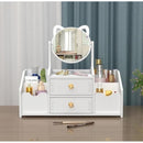 Organizador De Maquillaje Con Espejo Y Cajones Blanco