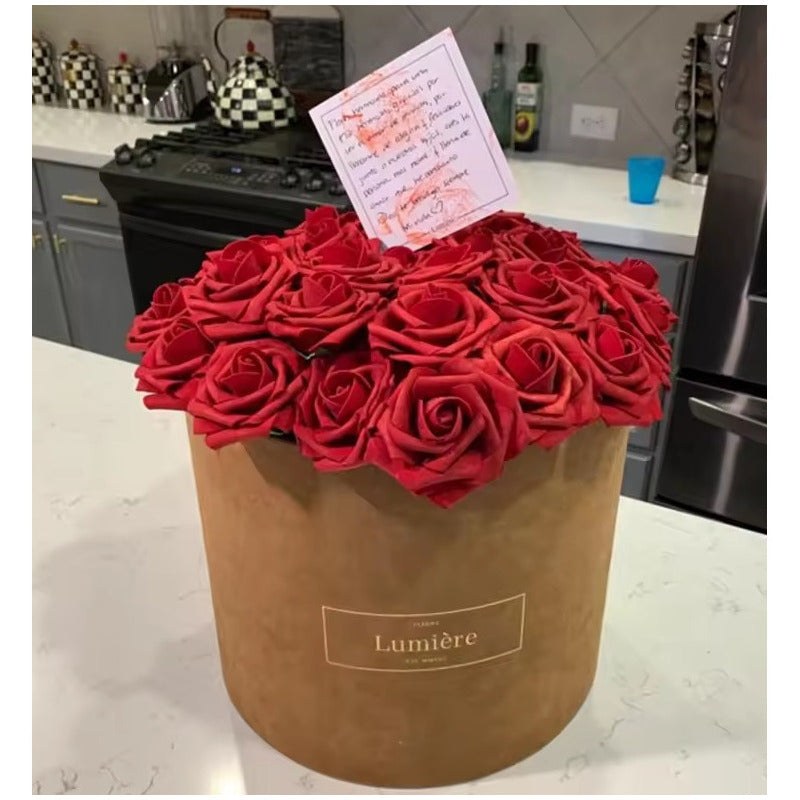 50 Piezas Rosas Cabeza De Rosas Flores Artificiales A Granel