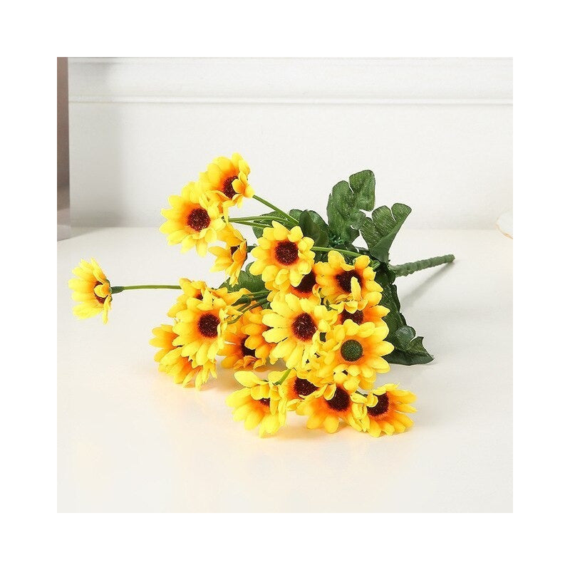 Girasol 22pcs Mini Girasol De Seda Artificial Flores