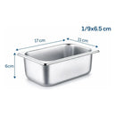 X4 Contenedor Cambro Deposito Gastronómico 17x11x6cm 1/9x6.5