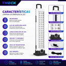 Lampara Emergencia Theck 60 Led Recargable 2x1200mah 220v Blanco