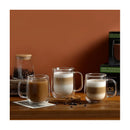 4 Tazas Doble Pared Borosilicato 250ml Pocillo Térmico Café Transparente