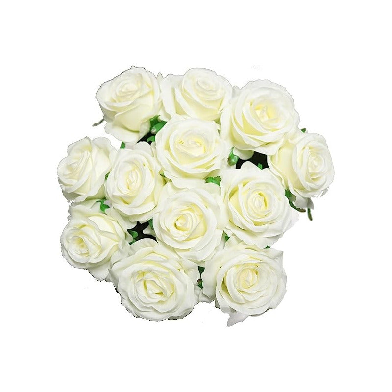 Rosas Decorativo Artificial Ramo Para Decoración Pitillo