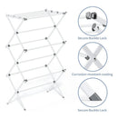 Tendedero Plegable 3 Niveles Metal Ropa Multifunción Negro