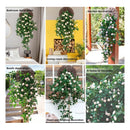 Pack 2 Barras Colgantes Rosa Artificial Enredadera Eco & Deco 80cm