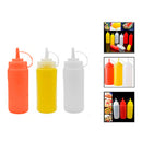 Pack 3 Dispensadores Frascos Para Salsa Ketchup Mostaza Mayo Rojo