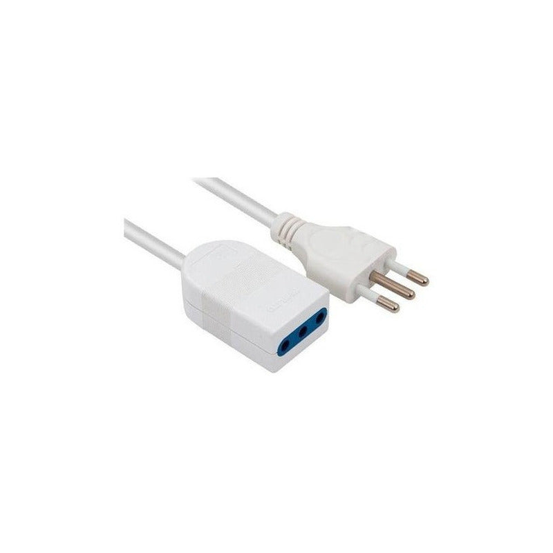 Alargador 5 Metros Blanco Extensión Electrica Un Terminal