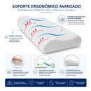 Almohada Viscoelástica Ergonómica Anti Dolor Cuello Blanco